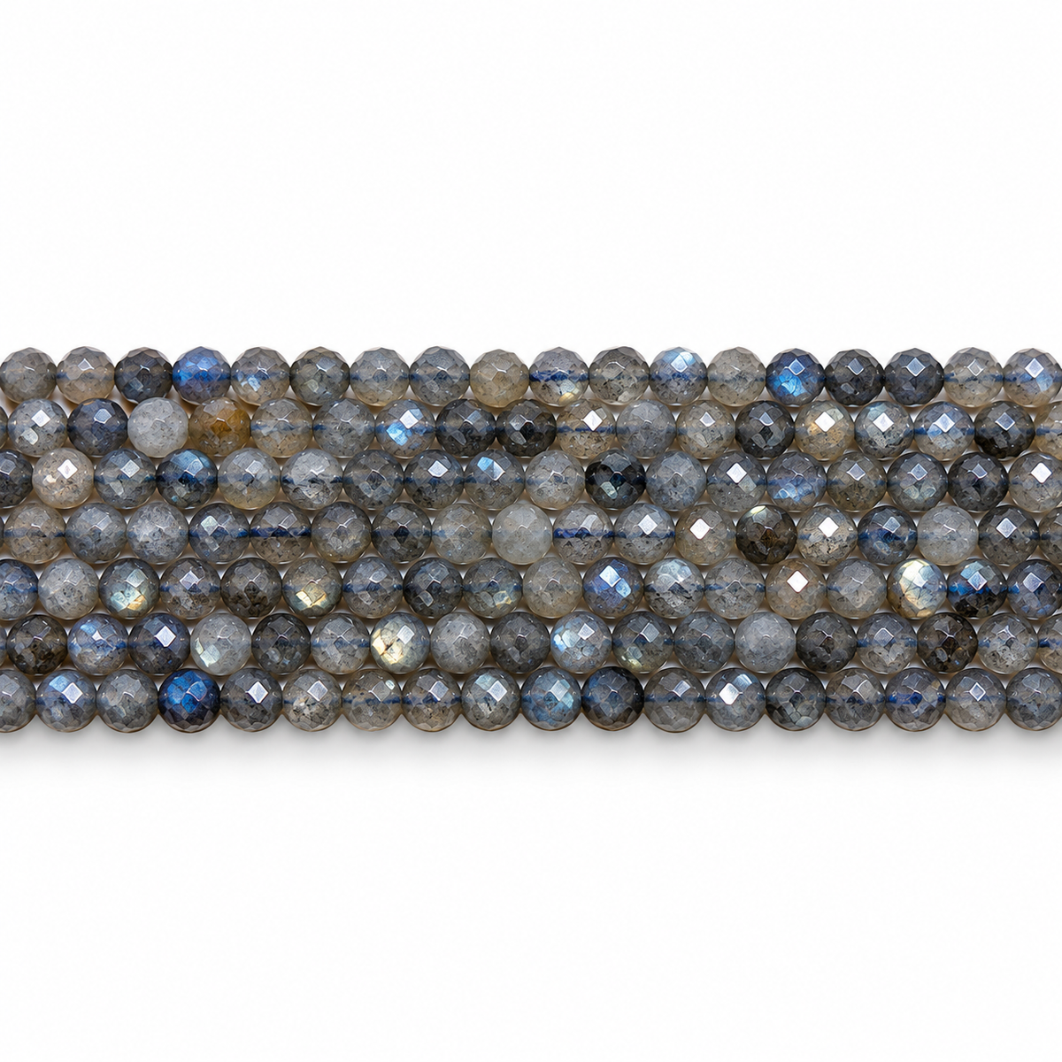 Labradorit Perlen – Facettiert Rund, Grade A (4mm)