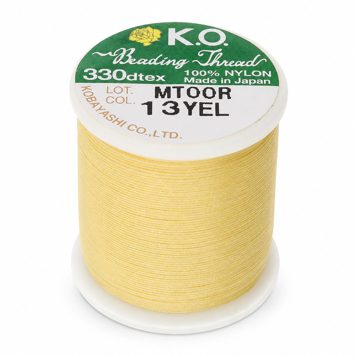 KO Tråd – Gul, Voksbehandlet Nylon (0,2mm) 50m