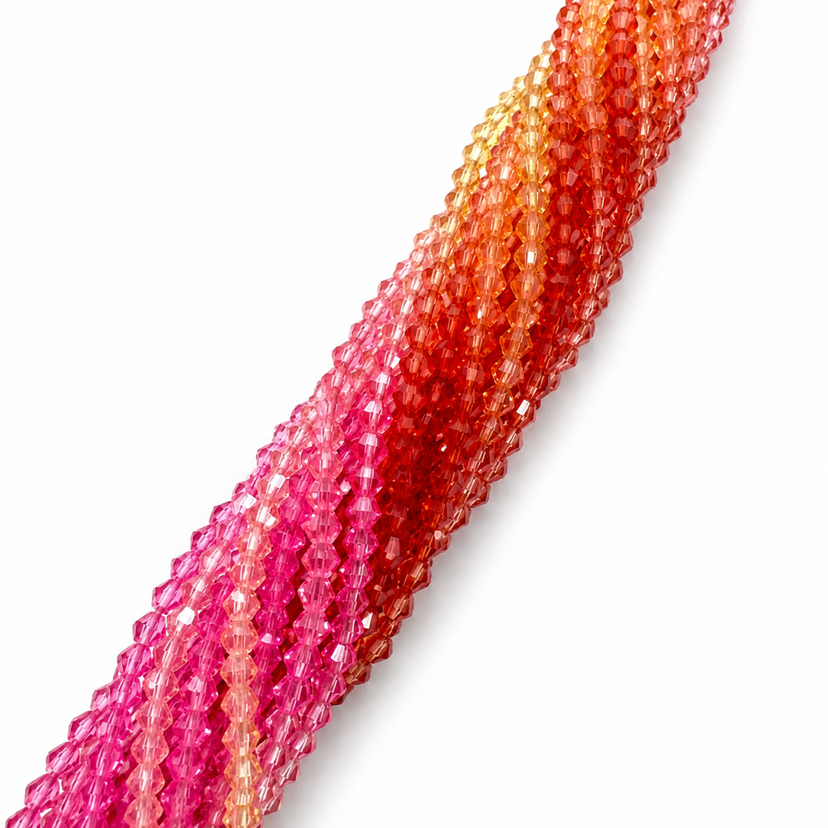 Facetterade Bicone Glaspärlor Mix - Graduerade Färger (3mm)