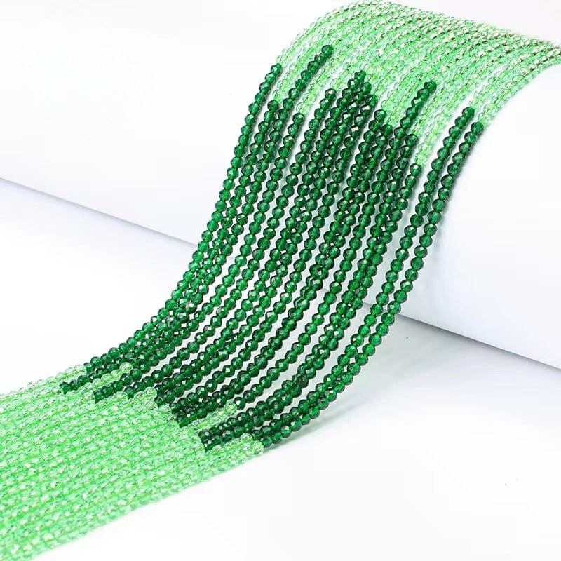 2 - Farvet Glasperler - Grøn (3mm) - Uniq Perler - 115361