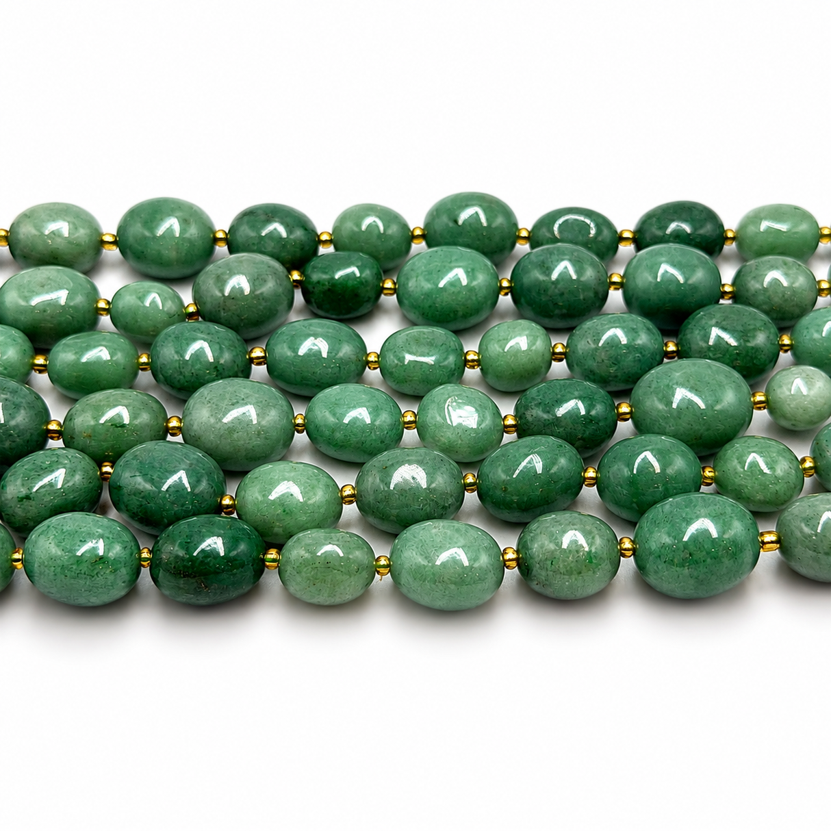 Aventurine Beads – Green, Nuggets (12~20x9~15x7~15mm)