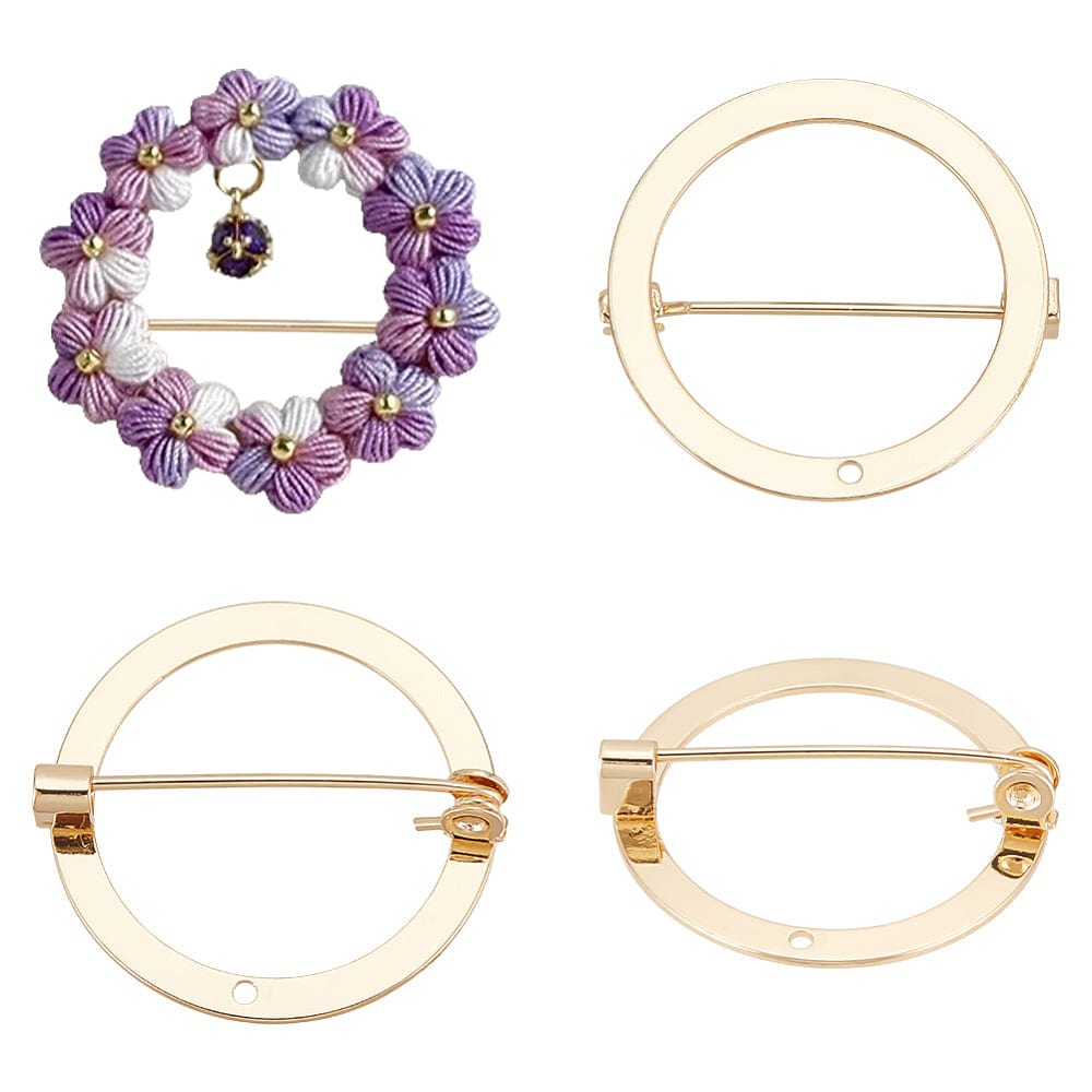 4 stk brocher – 18K Forgyldt (28,5mm) - Uniq Perler - 711851