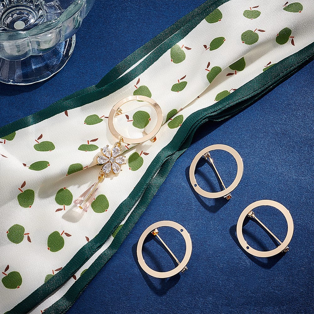 4 stk brocher – 18K Forgyldt (28,5mm) - Uniq Perler - 711851