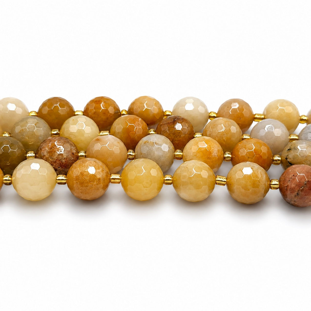 Topaz Jade Beads – Faceted, Round (15~16mm)