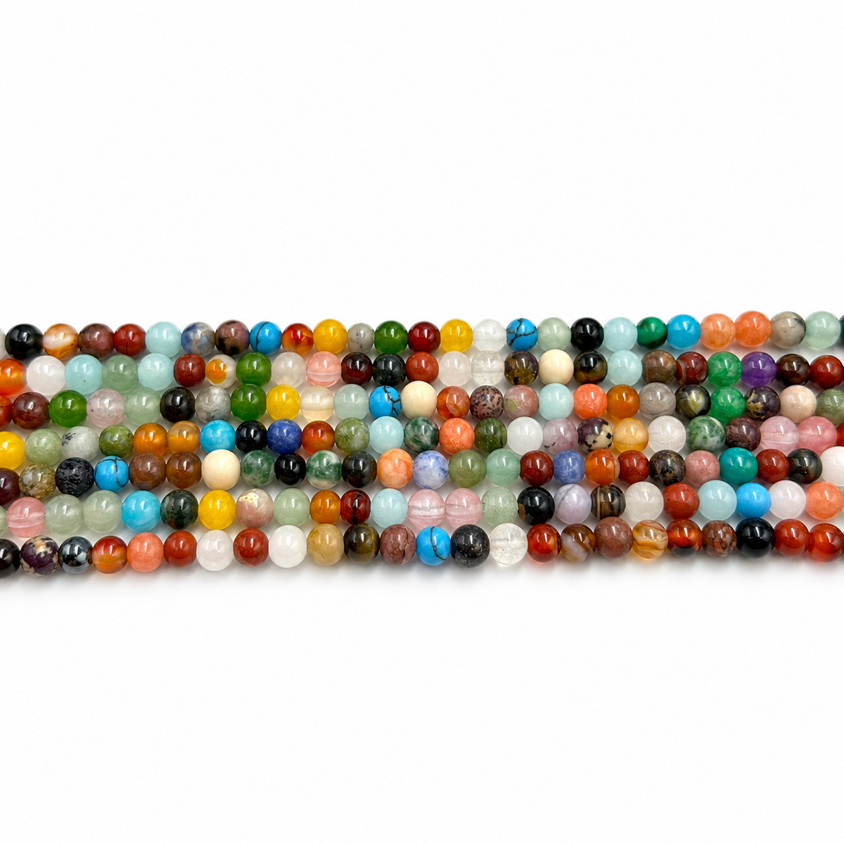 Naturstens Mix Perler – Runde (4mm)