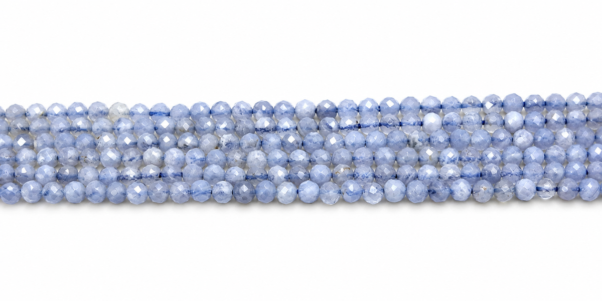 Blue Lace Agat Perler – Facetterede (3mm)