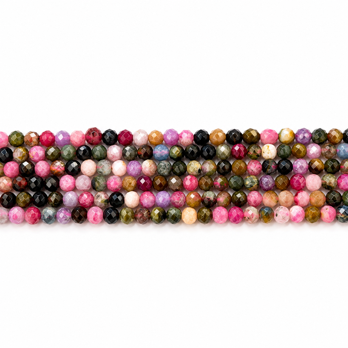 Turmalin-Perlen – Pflaumenlila, Facettiert (4mm)