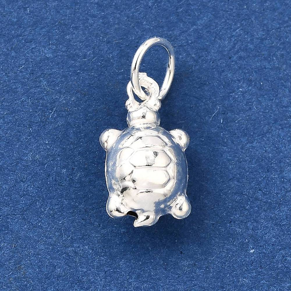 925 Sterling Sølv Skildpadde Vedhæng (12,5x7,5x5,5mm) - Uniq Perler - 115541