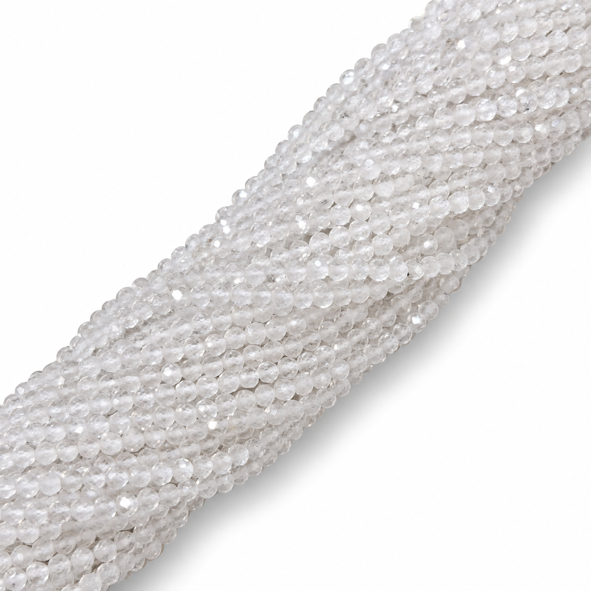 Bergkristall-Perlen – Klar, Facettiert (3mm)