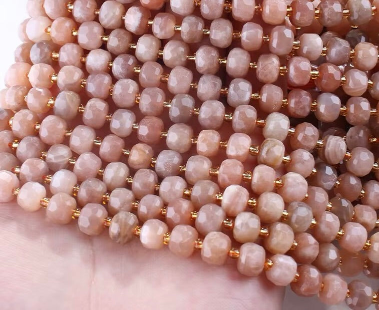 Lepidolite Beads – Faceted Rondelle (8x6~6.5mm)