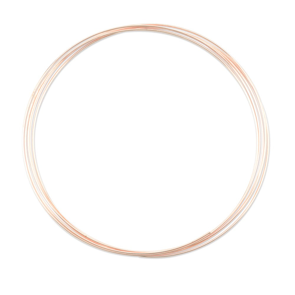 Memory Wire Inkl. Endeperler – Forgylt Messing (1mm, 12 Ringer)