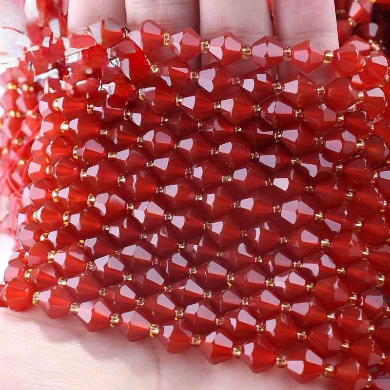 Rose Quartz Beads – Bicones (8mm)