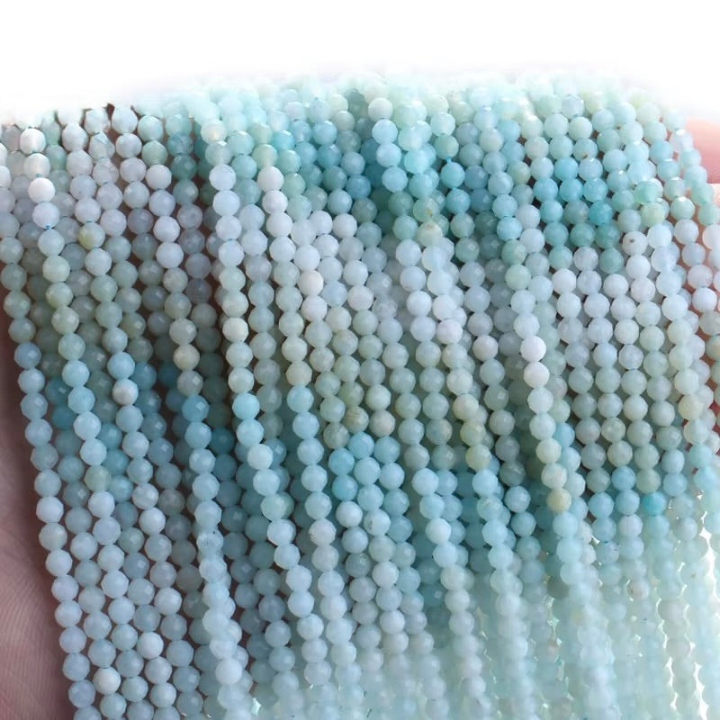 Amazonit Perler – Gradueret Farvet (3mm) Grade A