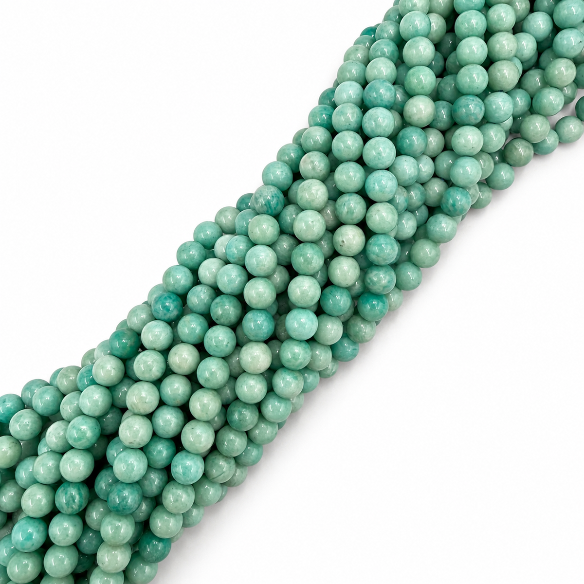 Amazonit Perler – Grøn, Grade A (8mm)