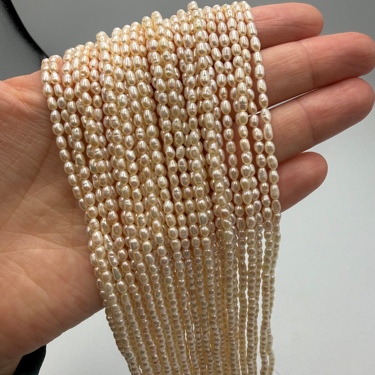 Ferskvannsperler – Rice Perler, Grade AA (2,8-3,5mm)