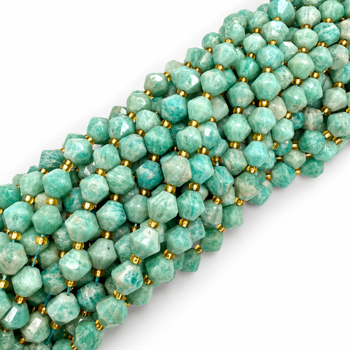 Amazonite Beads – Bicone, Grade A (8mm)