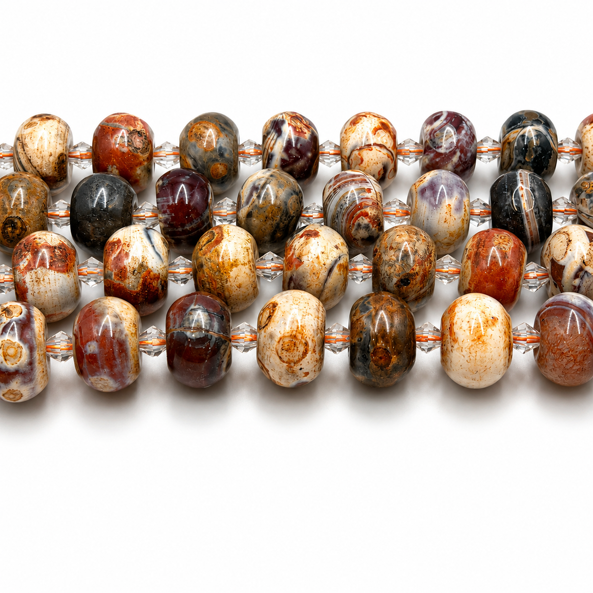 Crackle Agate Beads – Rondelle (14~15x9~10.5mm)