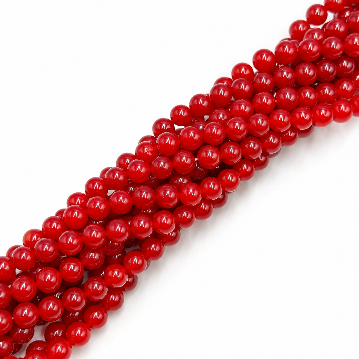 Malaysia Jade Beads – Red, Round (8mm)