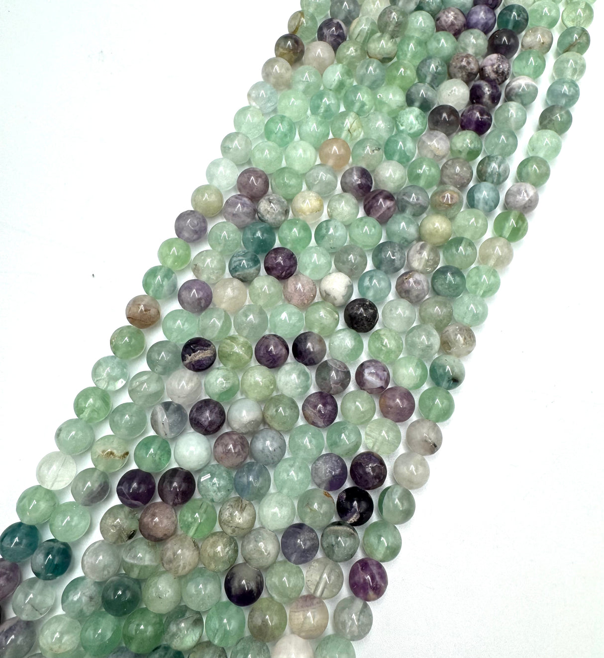 Fluorit Perler – Runde (8mm)