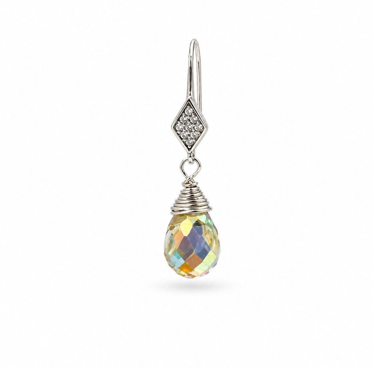 Glasperlen – Facettierte Tropfen, Gelb (9,5x8mm) 4 Stück