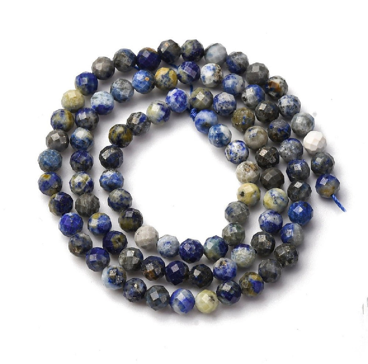 Lapislazuli-Perlen – Facettierte, Runde (4,5 mm)