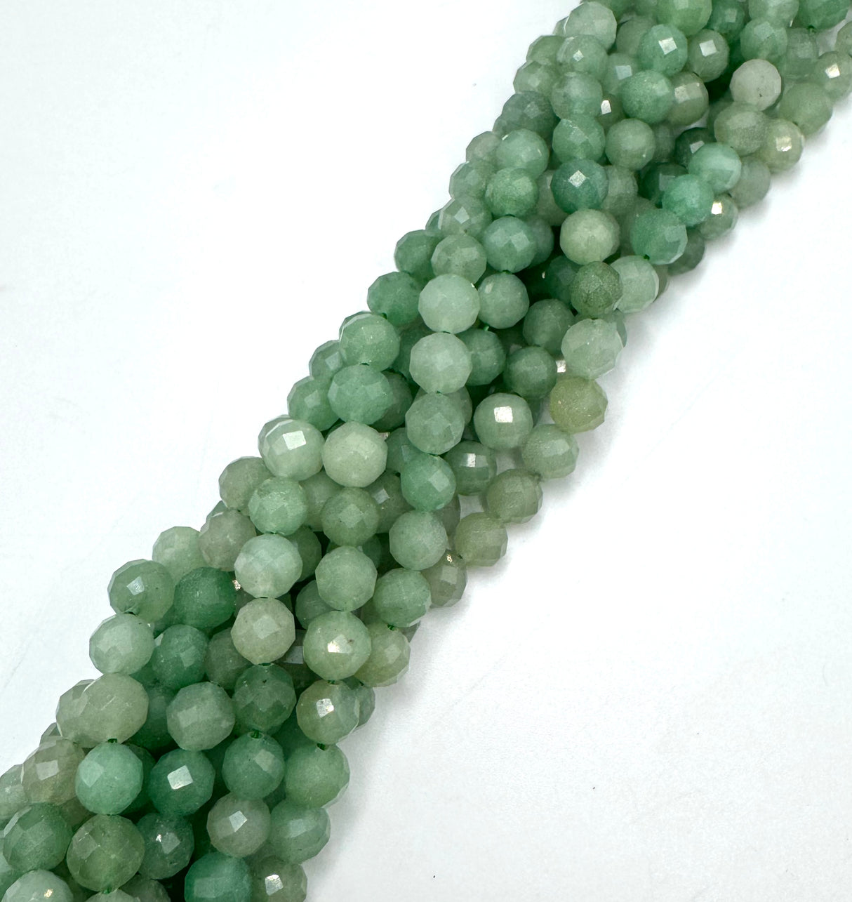 Grüner Aventurin Perlen – Facettierte Rund (8mm)