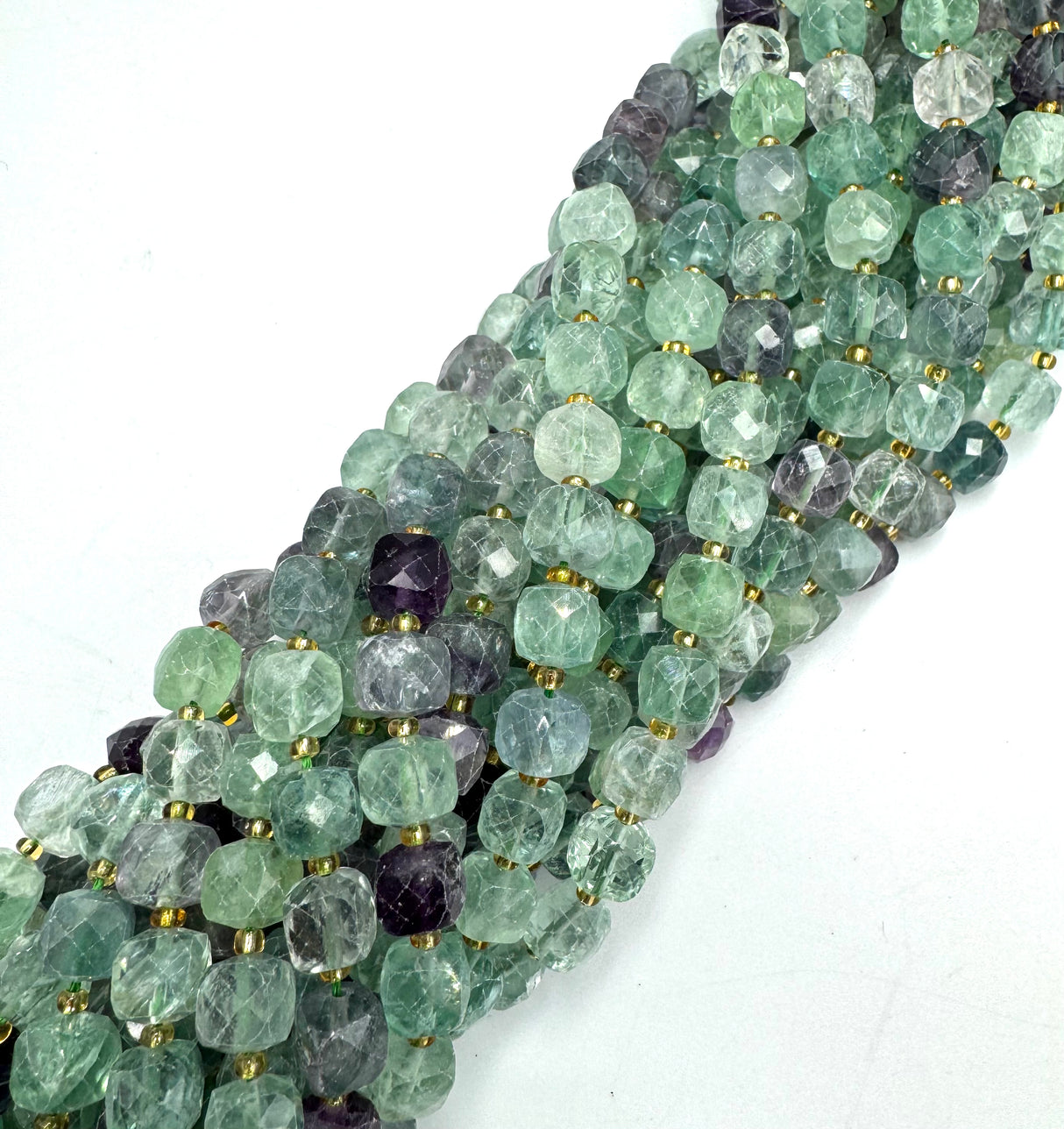 Fluorite Beads – Cube Shaped (8 mm)