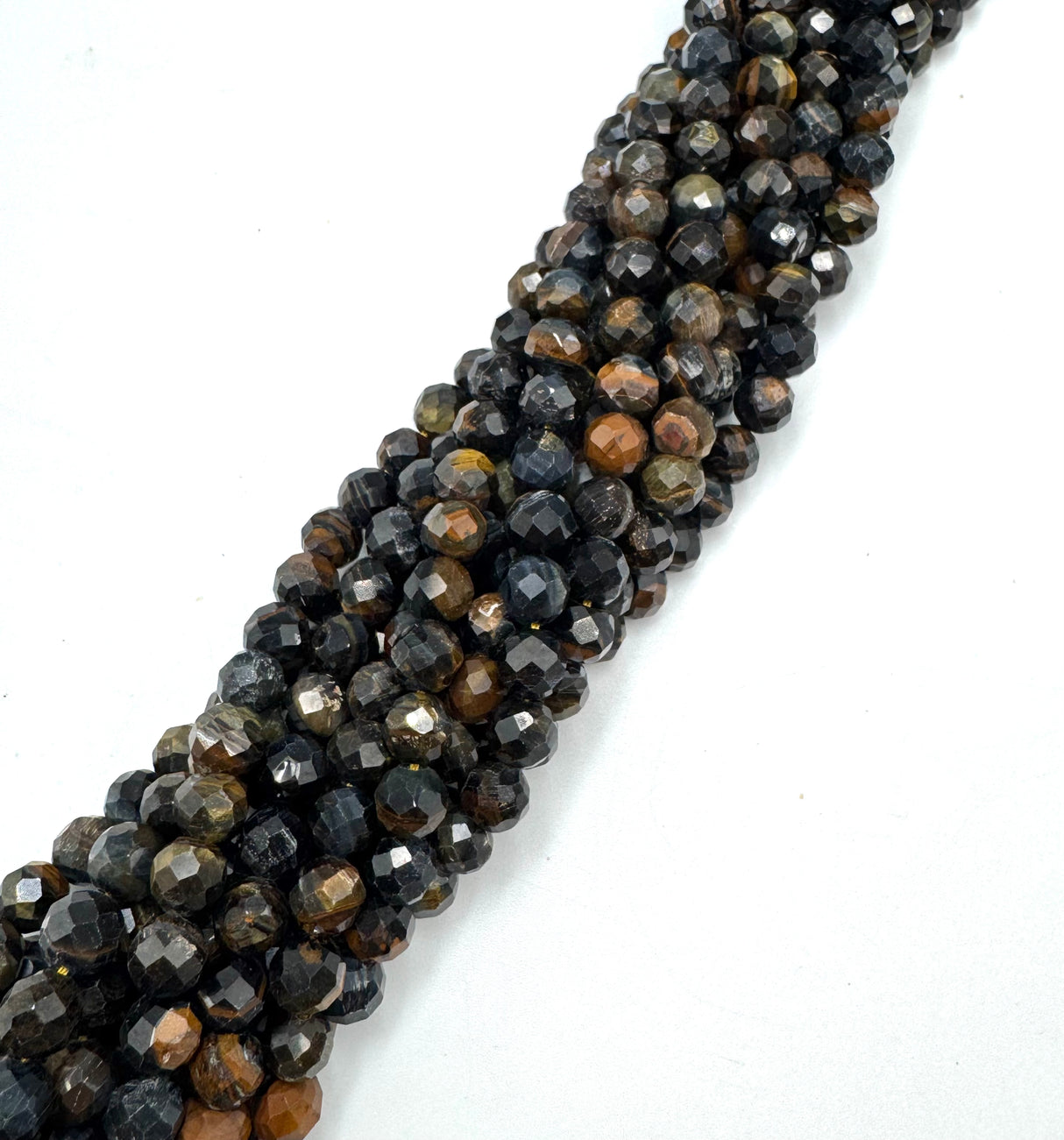 Blue Tiger Eye Beads – Faceted Round (8mm)