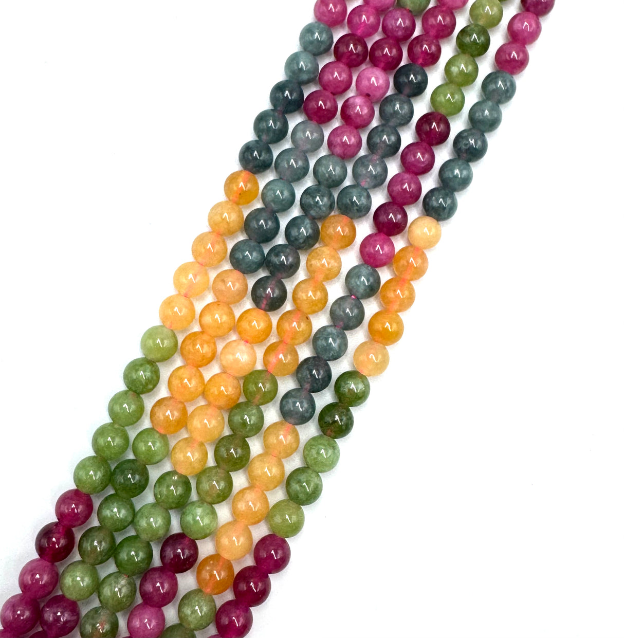 Quartz Beads – Round, Colored Mix (6-6.5mm)