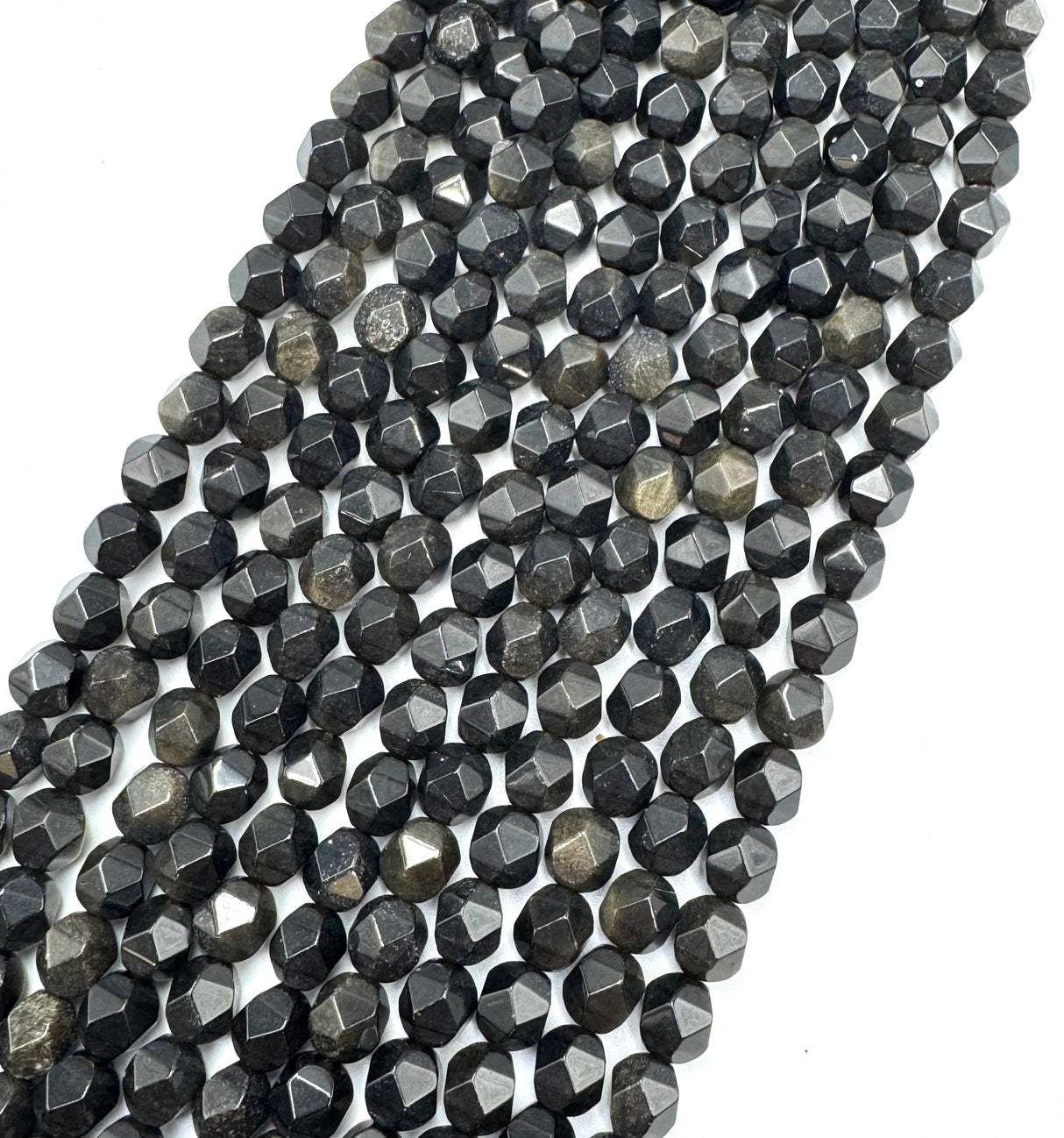 Goldene (Gylden) Obsidian Perlen – Sternschnitt (10mm)