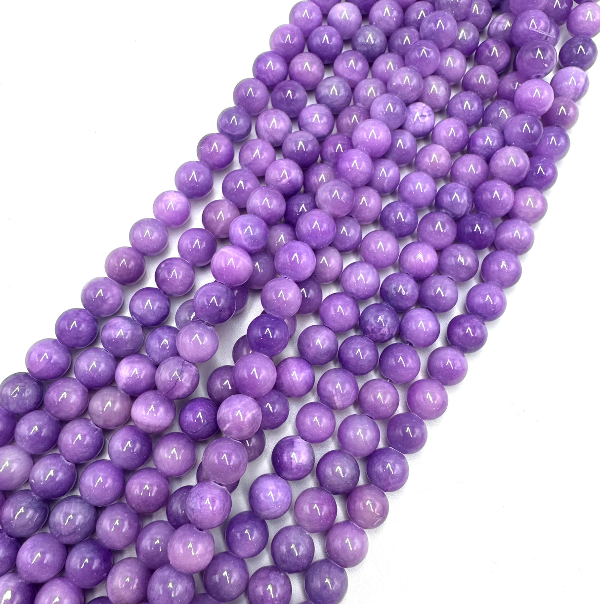 Mashan Jade – Lila, Rund (10mm)
