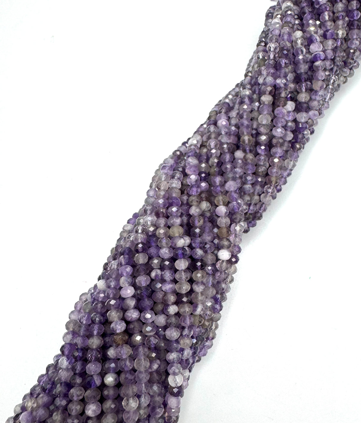 Amethystperlen – Facettierte Rondelle (4mm)