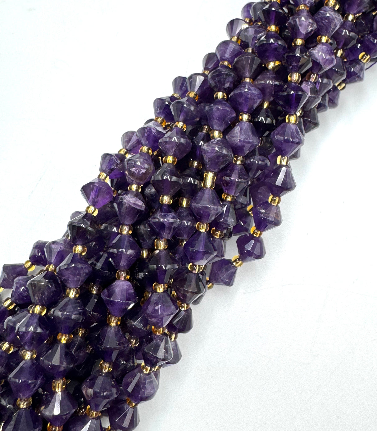 Amethyst Beads – Bicones (8mm)