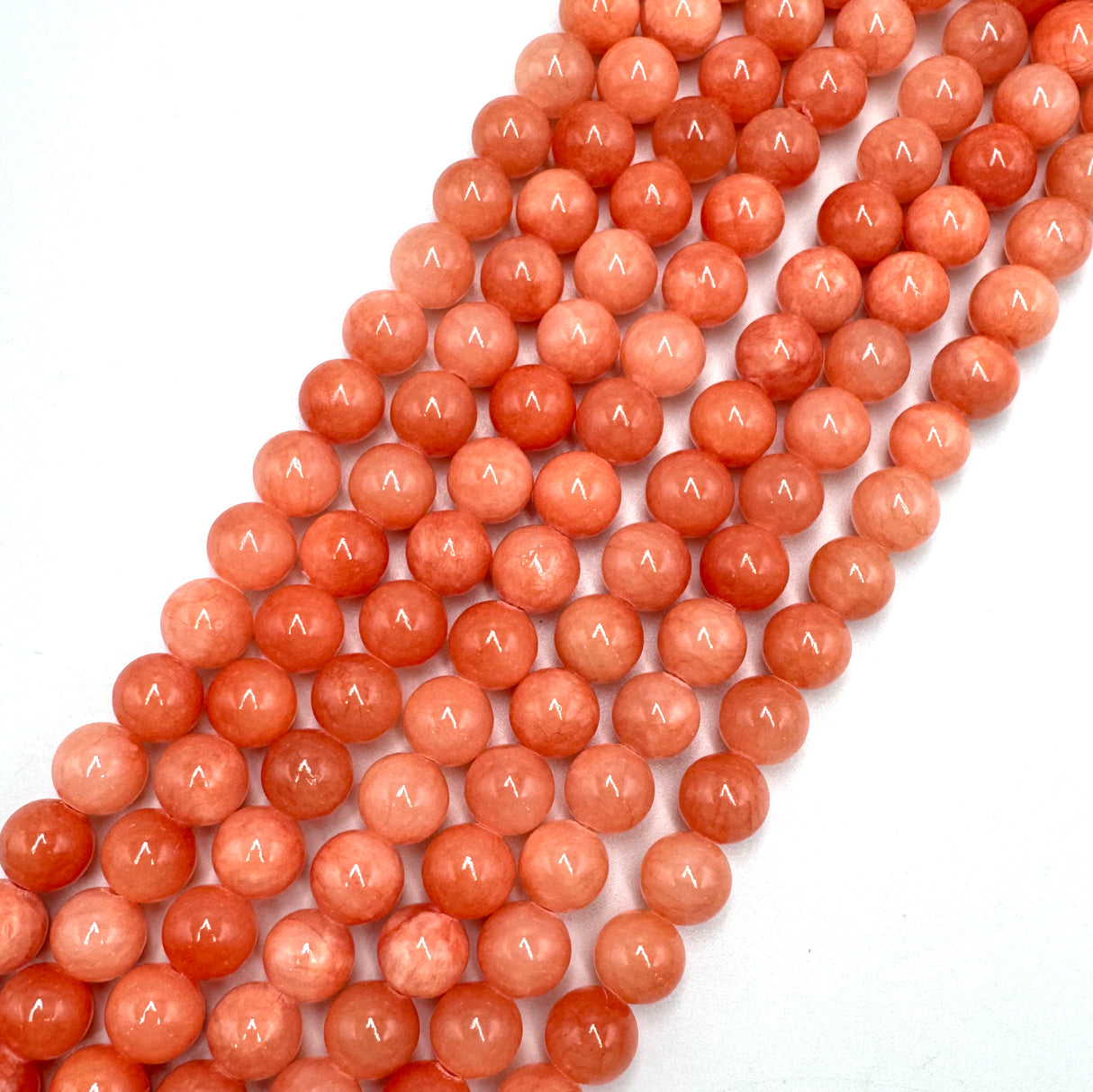Mashan Jade - Orange/Korall (10mm)