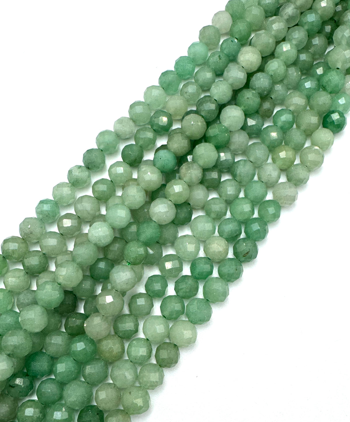Grüner Aventurin Perlen – Facettierte Rund (8mm)