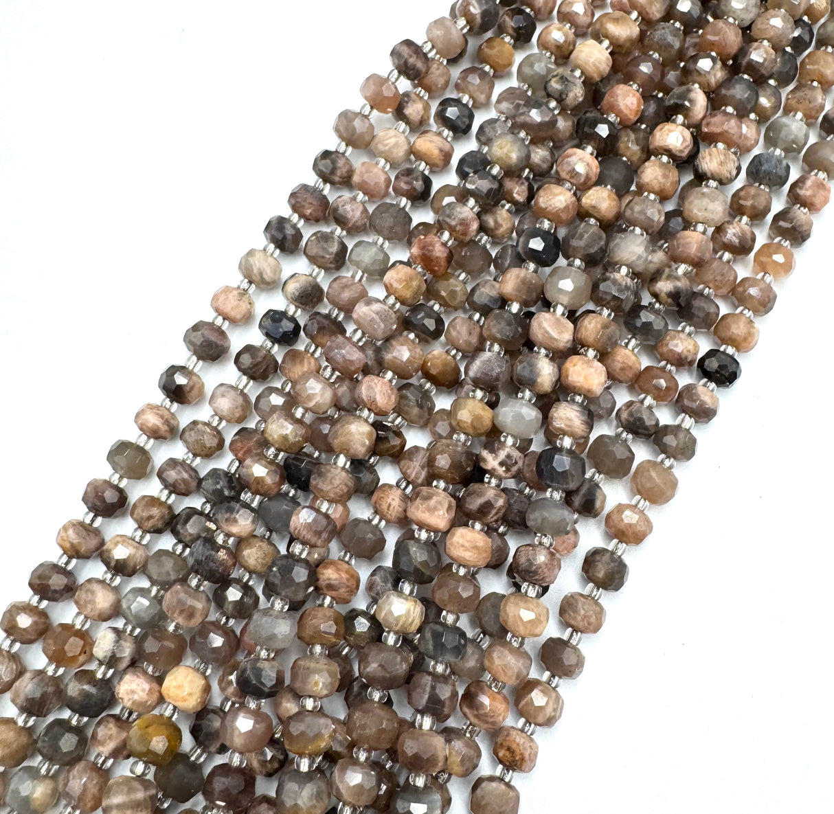 Faceted Black Sunstone (6x8mm)
