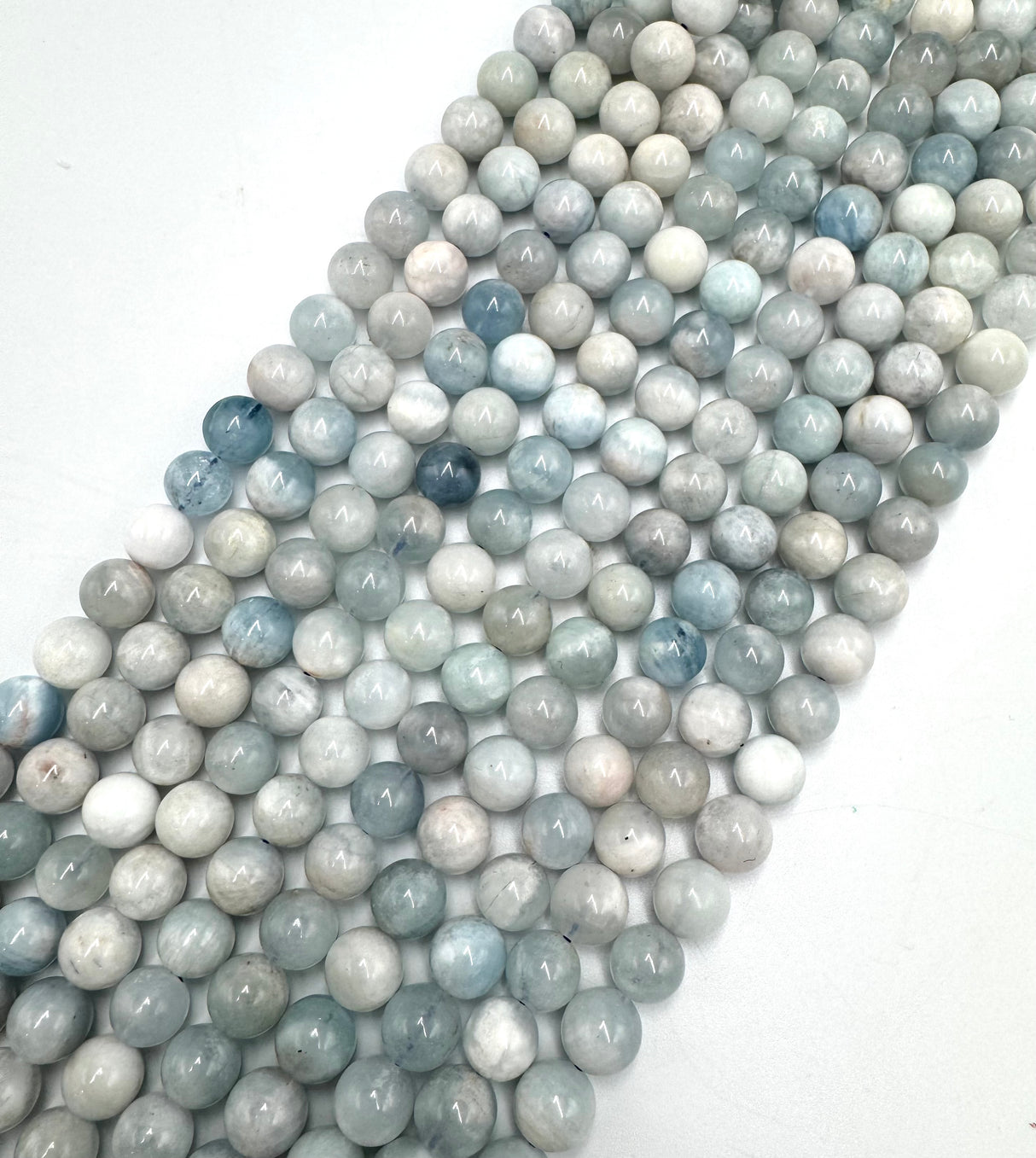 Akvamarinperler – Runde glatte (10-10,5 mm)