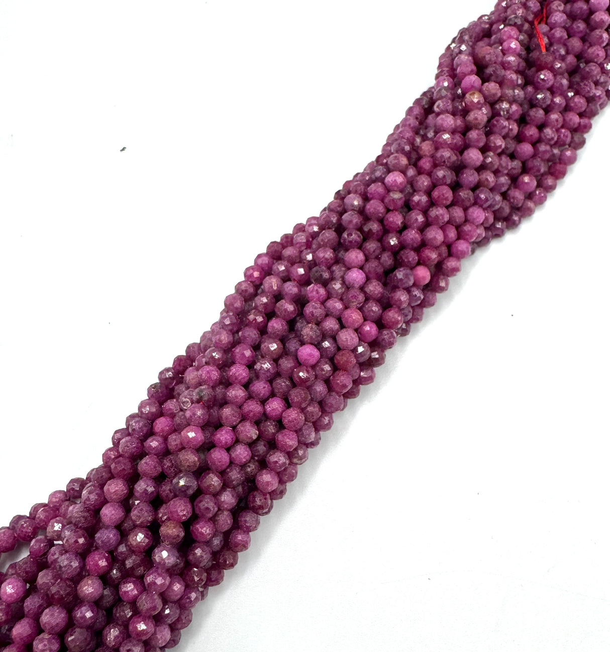 Rubin Perler – Fasettert, Grade A (2.5mm)