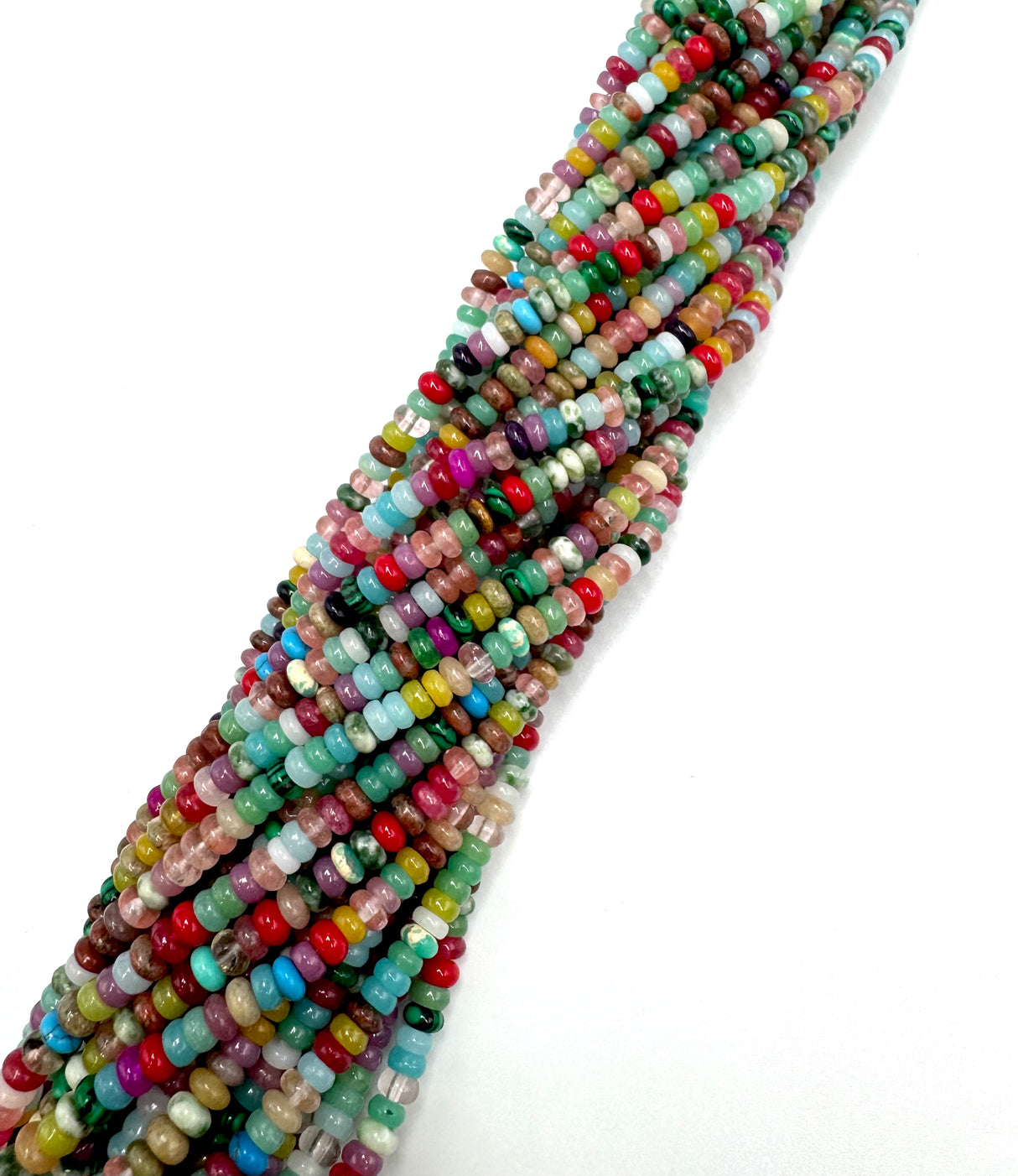 Stone beads – Mix, Rondel (4–5mm)