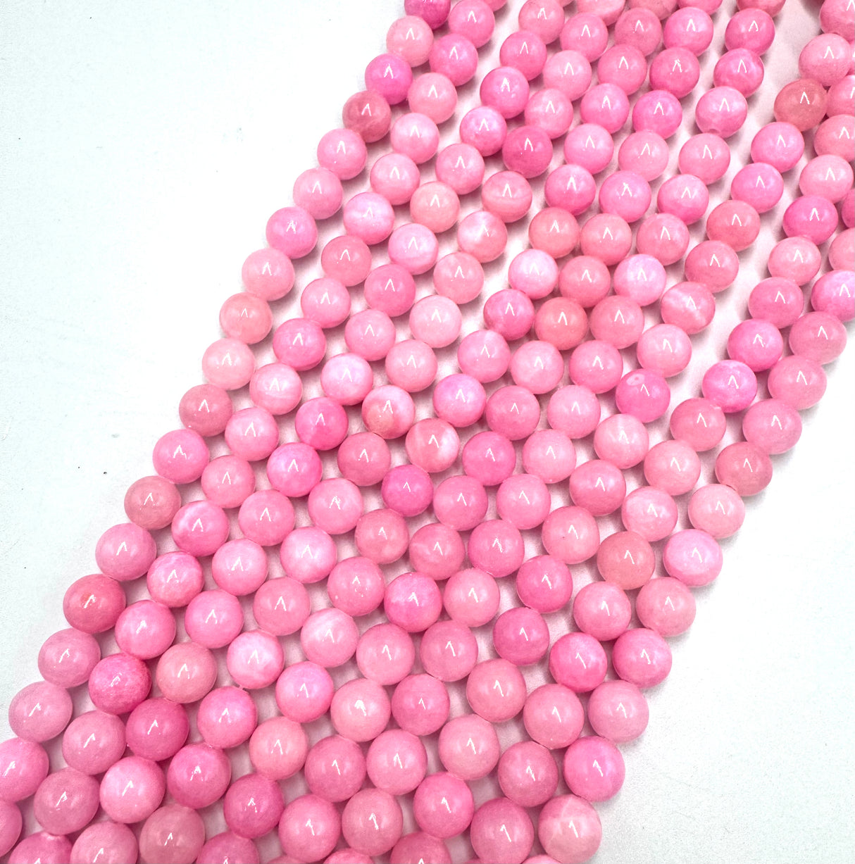 Jade Beads – Pink, Round (10mm)