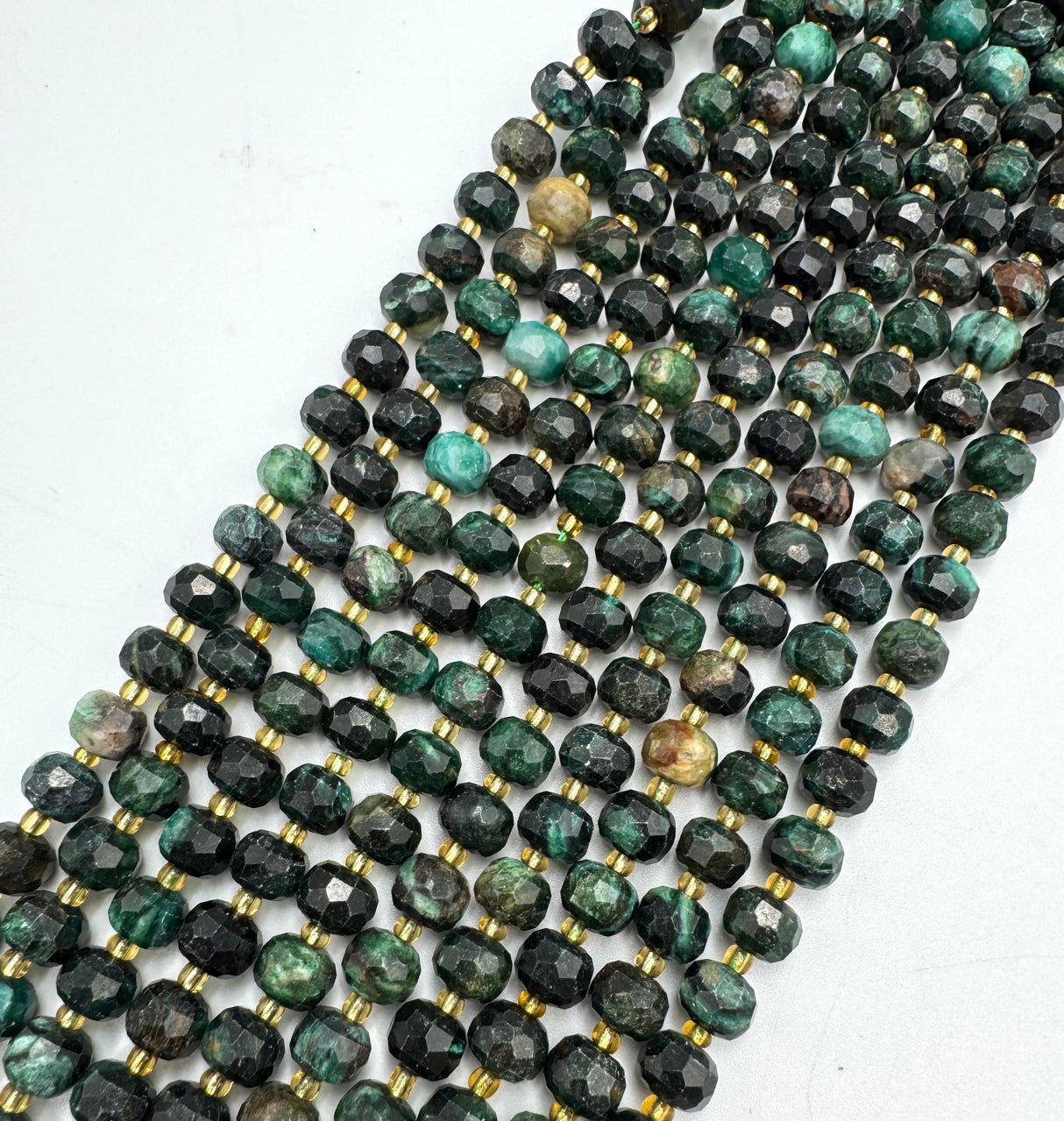 Smaragdperlen – Facettierte Rondelle (6x8mm)