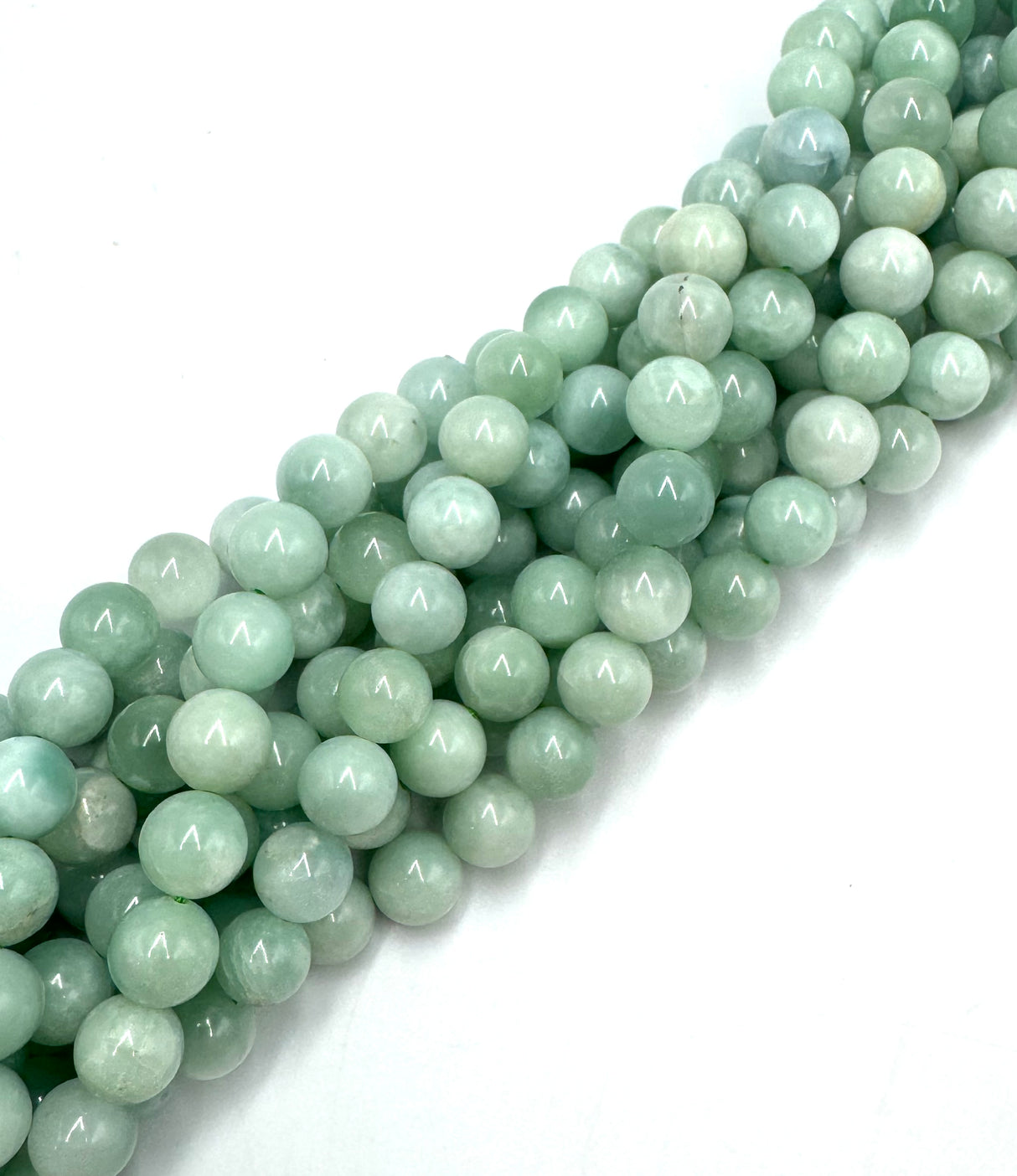 Grøn Larimar Perler – Rund (8mm)