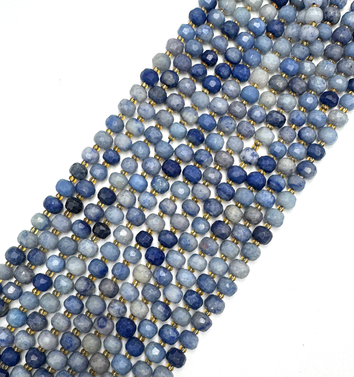 Blauer Aventurin – Facettierte Rondelle (6x8mm)