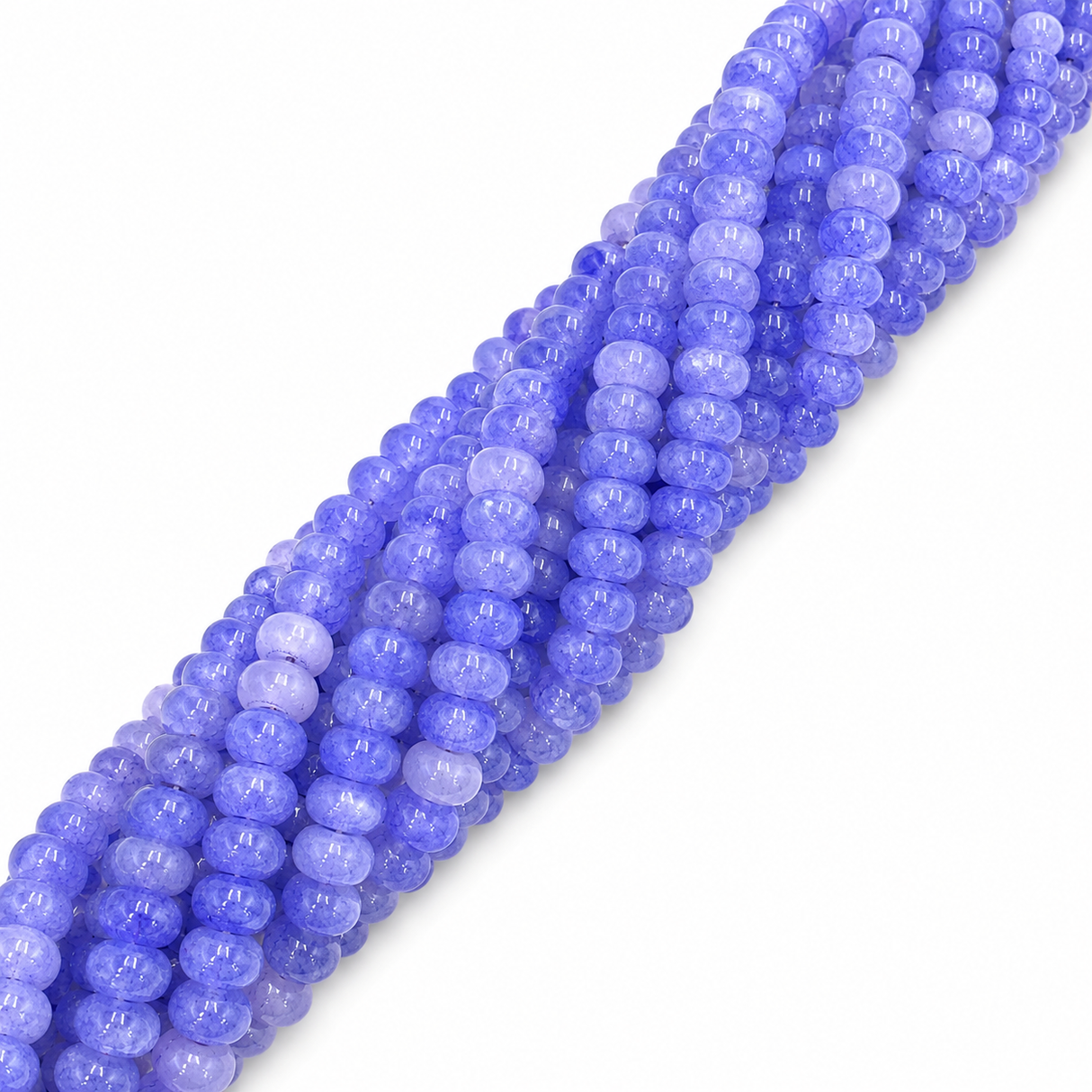 Glass Beads – Blue Rondelle (8x5mm)