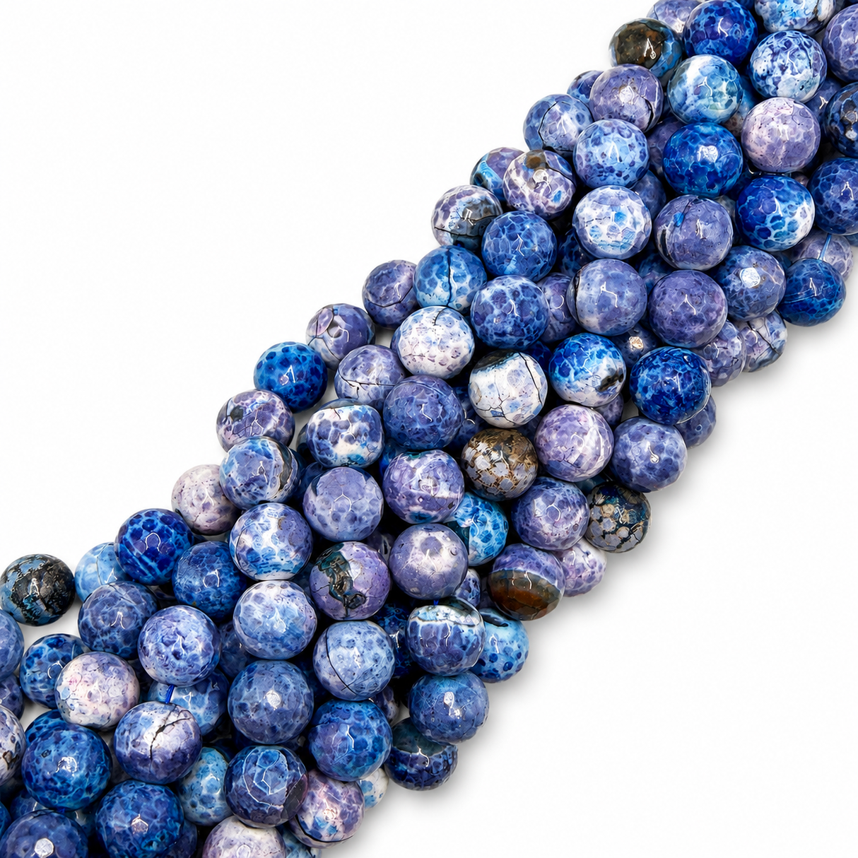 Crackled Fire Agate – Faceted (12mm)
