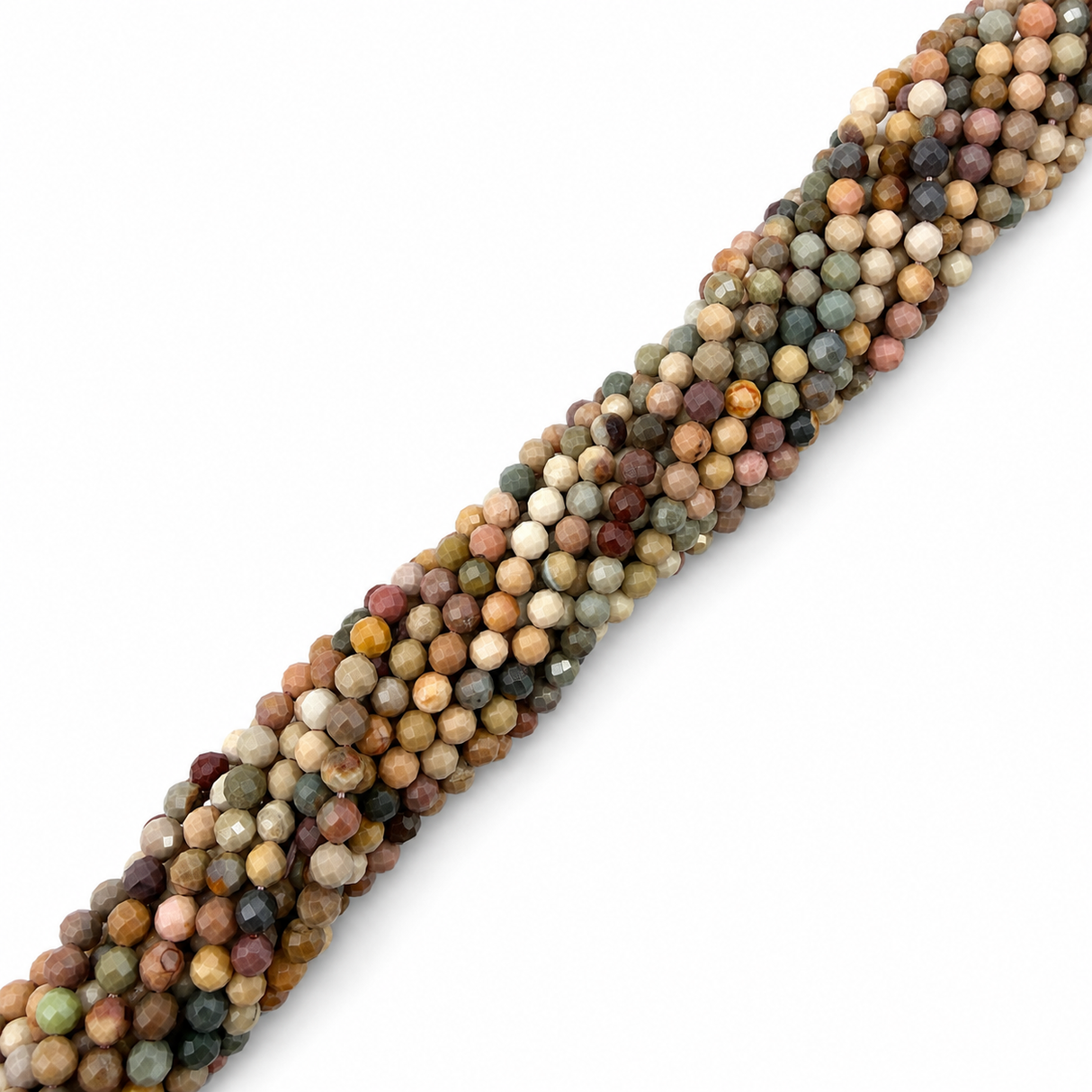 Agat Perler – Brun Mix, Fasettert (3,5mm)