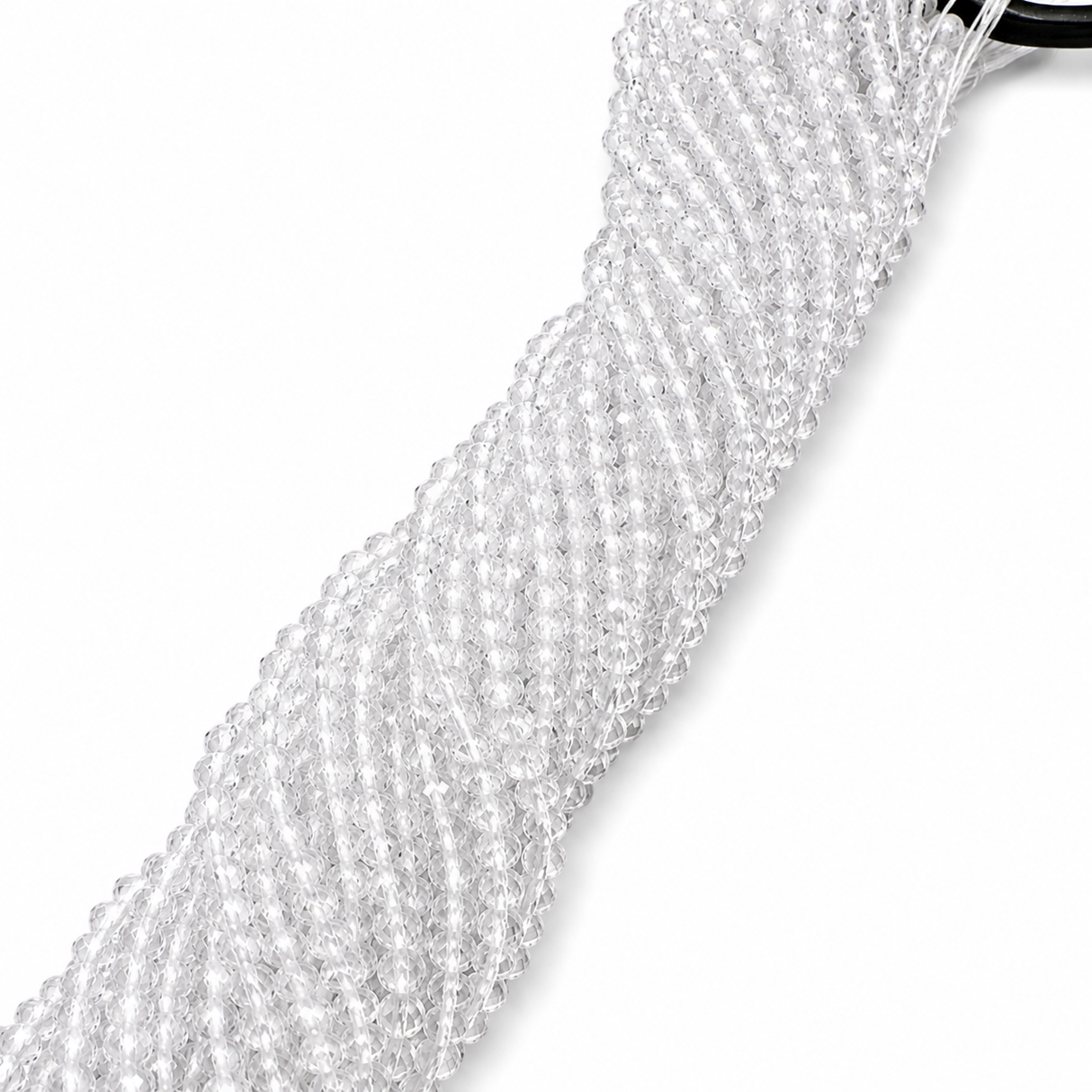 Zirkoniaperler – Klar, Fasettert (3x2,5mm)