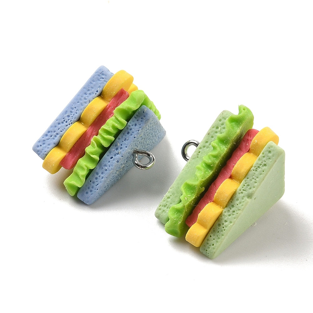 Sandwich Vedhæng – Resin (26mm, 6 stk)
