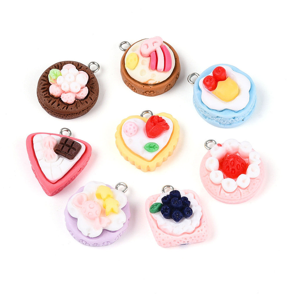 Kage Vedhæng Mix – Resin (21–24mm, 10 stk)