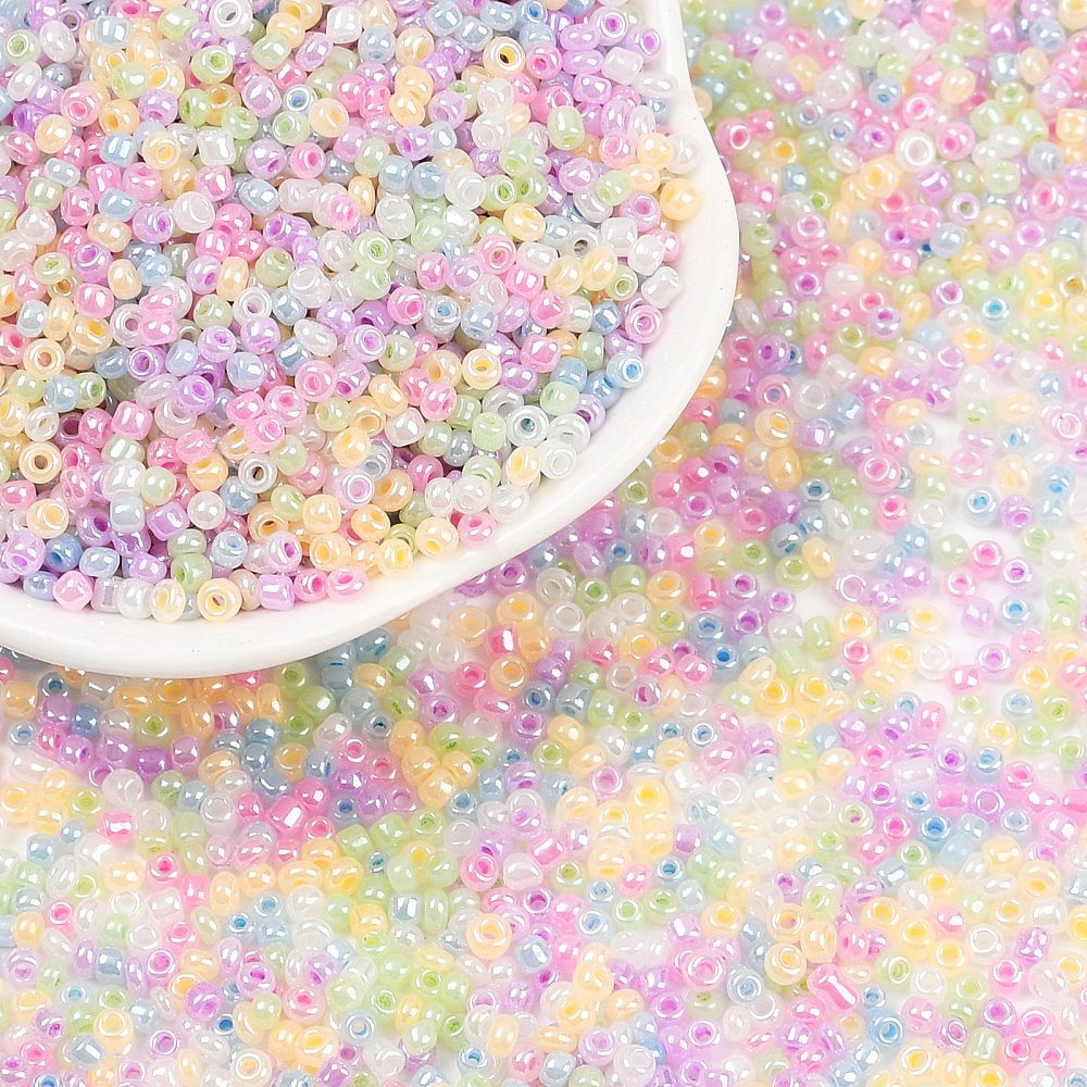 Seed beads i ceylon farvemix, runde, 2 mm – billede 2